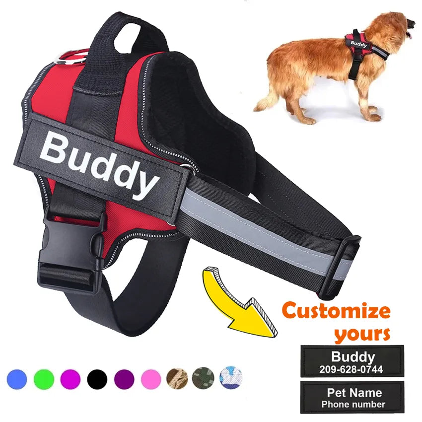 MyHappyPetStore™ No Pull Personalised Dog Harness